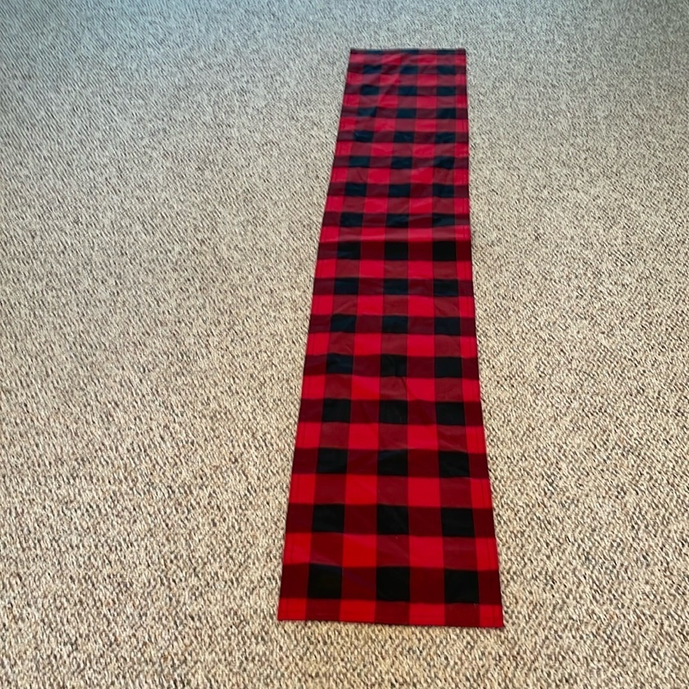 Red & Black Plaid Holiday Table Runner